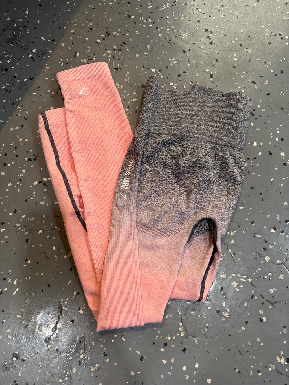 Gymshark Gray-to-Pink Ombre Seamless Leggings